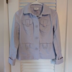 Ann Taylor Loft Size 2 Jacket Light Purple Lilac Utility Euc Spring